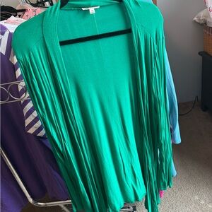 Zenana Outfitters Teal Open Front Cardigan